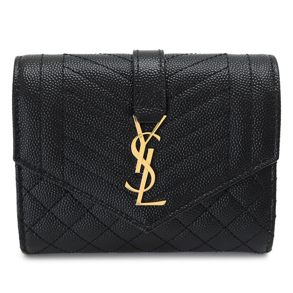 Saint Laurent Tri-FWallet Matelasse Quilted Black - Picture 2 of 8